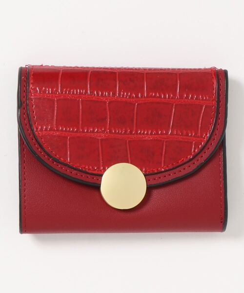 STYLEBLOCK（スタイルブロック）の「クロコダイル型押し三つ折りミニ財布（財布・レディース・レッド/ブラウン系その他/ピンク/グリーン/ブラック・FREE）」の5枚目の写真