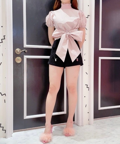 PAIN（ペイン）の「2wayパフトップス（シャツ/ブラウス・レディース・ホワイト/ブラック/ブルー/ピンク・FREE）」の7枚目の写真