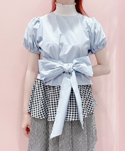 PAIN（ペイン）の「2wayパフトップス（シャツ/ブラウス・レディース・ホワイト/ブラック/ブルー/ピンク・FREE）」の12枚目の写真