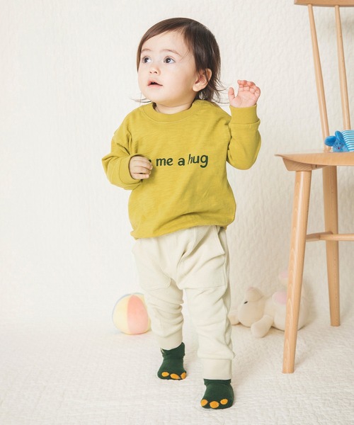 BRANSHES(ブランシェス)の「ベビー長袖ロゴTシャツ(その他ベビーウェア・キッズ・ベージュ/マスタード・80cm/70cm)」の11枚目の写真