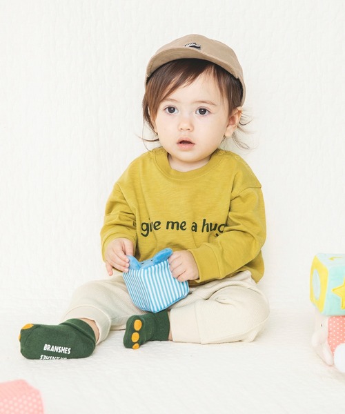 BRANSHES(ブランシェス)の「ベビー長袖ロゴTシャツ(その他ベビーウェア・キッズ・ベージュ/マスタード・80cm/70cm)」の9枚目の写真