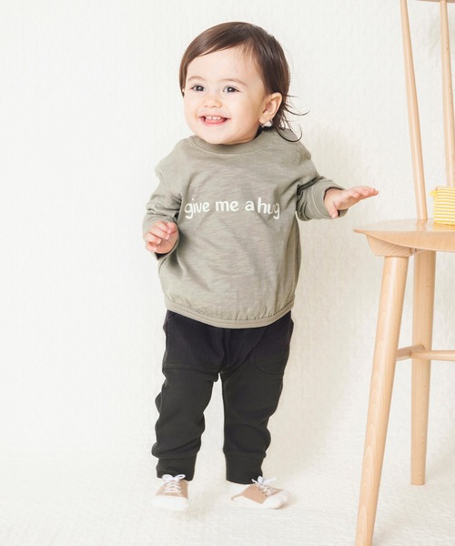 BRANSHES(ブランシェス)の「ベビー長袖ロゴTシャツ(その他ベビーウェア・キッズ・ベージュ/マスタード・80cm/70cm)」の6枚目の写真