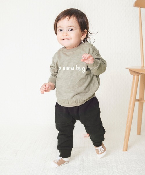 BRANSHES(ブランシェス)の「ベビー長袖ロゴTシャツ(その他ベビーウェア・キッズ・ベージュ/マスタード・80cm/70cm)」の4枚目の写真