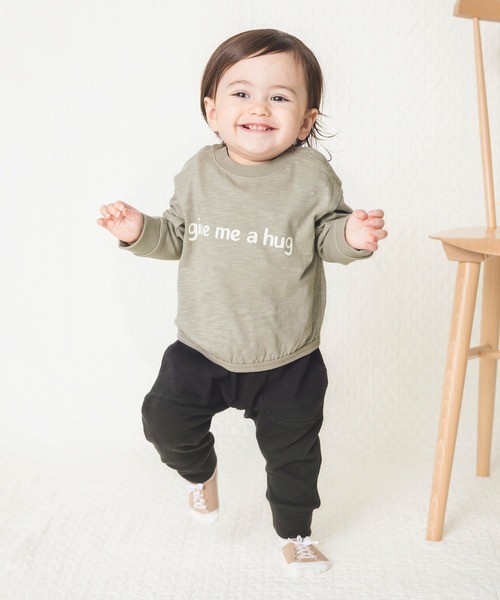 BRANSHES(ブランシェス)の「ベビー長袖ロゴTシャツ(その他ベビーウェア・キッズ・ベージュ/マスタード・80cm/70cm)」の5枚目の写真