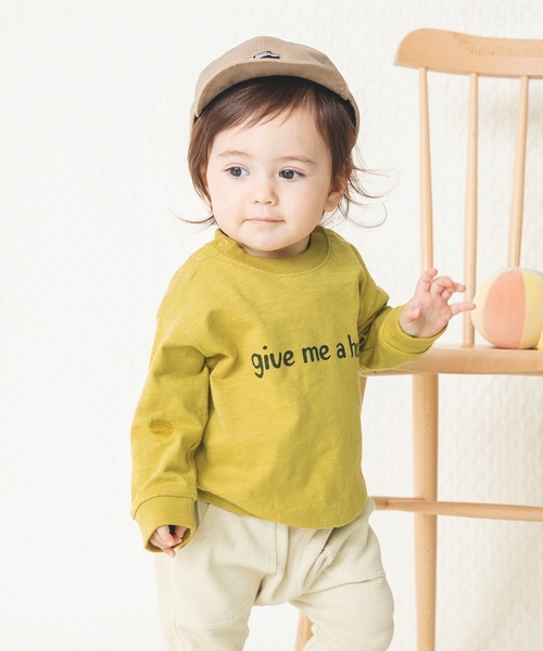 BRANSHES(ブランシェス)の「ベビー長袖ロゴTシャツ(その他ベビーウェア・キッズ・ベージュ/マスタード・80cm/70cm)」の8枚目の写真