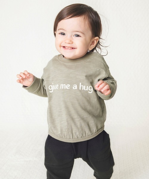 BRANSHES(ブランシェス)の「ベビー長袖ロゴTシャツ(その他ベビーウェア・キッズ・ベージュ/マスタード・80cm/70cm)」の3枚目の写真