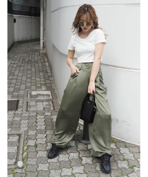 EVRIS（エヴリス）の「BASICシンプルショートTEE（Tシャツ/カットソー・レディース・ホワイト・FREE）」の6枚目の写真