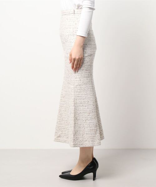 Verybrain(ベリーブレイン)の「very brain/VS-098 ツイードマーメイドSK(スカート・レディース・アイボリー・M)」の6枚目の写真