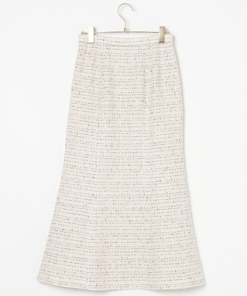 Verybrain(ベリーブレイン)の「very brain/VS-098 ツイードマーメイドSK(スカート・レディース・アイボリー・M)」の2枚目の写真