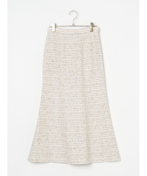Verybrain(ベリーブレイン)の「very brain/VS-098 ツイードマーメイドSK(スカート・レディース・アイボリー・M)」の4枚目の写真
