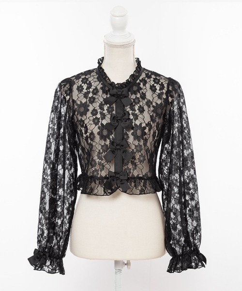 DearMyLove（ディアマイラブ）の「レースフリルカーディガントップス（カーディガン/ボレロ・レディース・アイボリー/ピンク/ブラック・MEDIUM/LARGE/X-LARGE/XX-LARGE）」の13枚目の写真