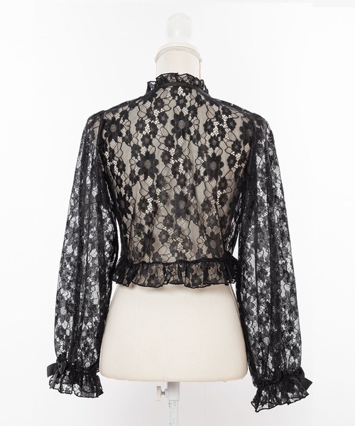 DearMyLove（ディアマイラブ）の「レースフリルカーディガントップス（カーディガン/ボレロ・レディース・アイボリー/ピンク/ブラック・MEDIUM/LARGE/X-LARGE/XX-LARGE）」の14枚目の写真