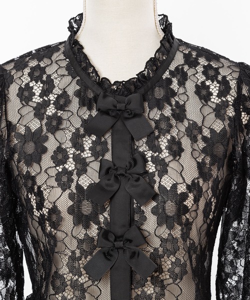 DearMyLove（ディアマイラブ）の「レースフリルカーディガントップス（カーディガン/ボレロ・レディース・アイボリー/ピンク/ブラック・MEDIUM/LARGE/X-LARGE/XX-LARGE）」の15枚目の写真