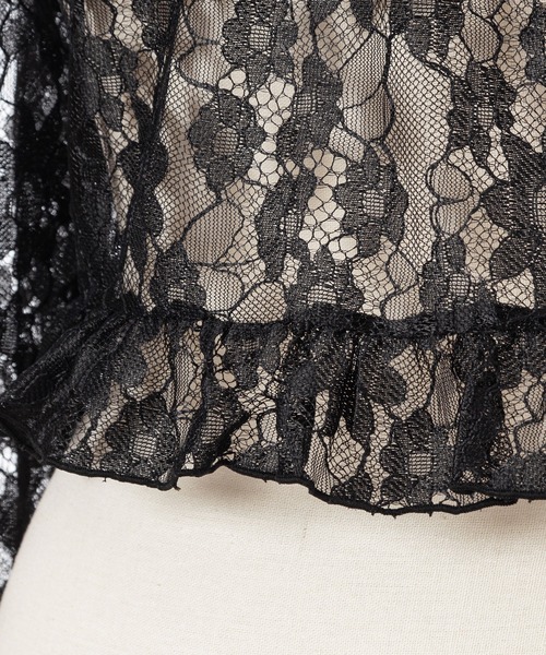 DearMyLove（ディアマイラブ）の「レースフリルカーディガントップス（カーディガン/ボレロ・レディース・アイボリー/ピンク/ブラック・MEDIUM/LARGE/X-LARGE/XX-LARGE）」の17枚目の写真