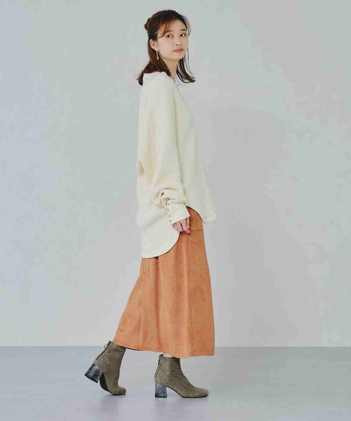 ORiental TRaffic(オリエンタルトラフィック)の「ストレッチ異素材ヒールブーツ/11411(ブーツ・レディース・ブラック/ブラウン/カーキ・LL/3L/S/M/L/SS)」の9枚目の写真