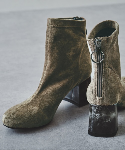 ORiental TRaffic(オリエンタルトラフィック)の「ストレッチ異素材ヒールブーツ/11411(ブーツ・レディース・ブラック/ブラウン/カーキ・LL/3L/S/M/L/SS)」の22枚目の写真