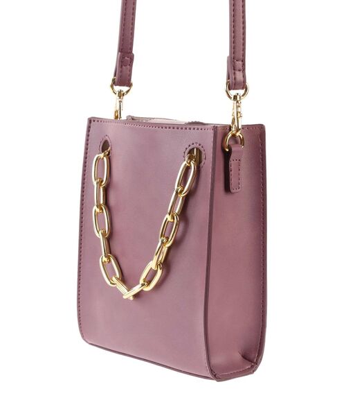 LAGUNAMOON（ラグナムーン）の「チェーンショルダーミニバック（ショルダーバッグ・レディース・アイボリー/パープル・FREE）」の6枚目の写真