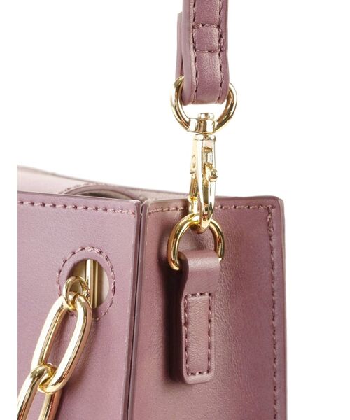 LAGUNAMOON（ラグナムーン）の「チェーンショルダーミニバック（ショルダーバッグ・レディース・アイボリー/パープル・FREE）」の5枚目の写真