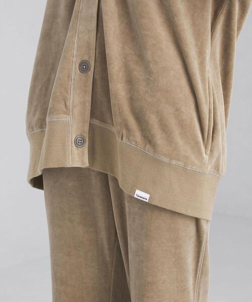 green label relaxing（グリーンレーベルリラクシング）の「＜Tanacana (タナカーナ)＞ ベロア Vネック カーディガン（カーディガン/ボレロ・レディース・ライトグレー/パープル/ネイビー・FREE）」の14枚目の写真