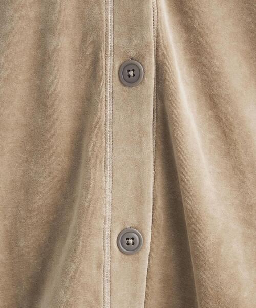 green label relaxing（グリーンレーベルリラクシング）の「＜Tanacana (タナカーナ)＞ ベロア Vネック カーディガン（カーディガン/ボレロ・レディース・ライトグレー/パープル/ネイビー・FREE）」の21枚目の写真