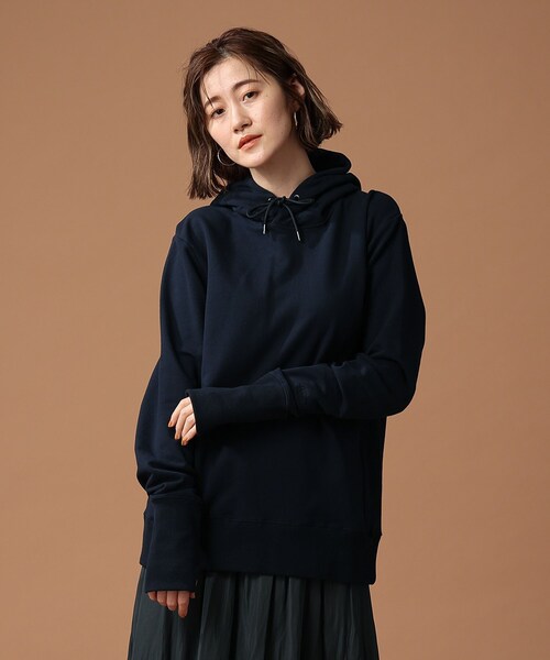 BASECONTROL(ベースコントロール)の「◆【S~Lサイズ展開】多機能裏毛 プルオーバーパーカー(パーカー・レディース・ブラック/ネイビー/グレー・01/02/03)」の3枚目の写真