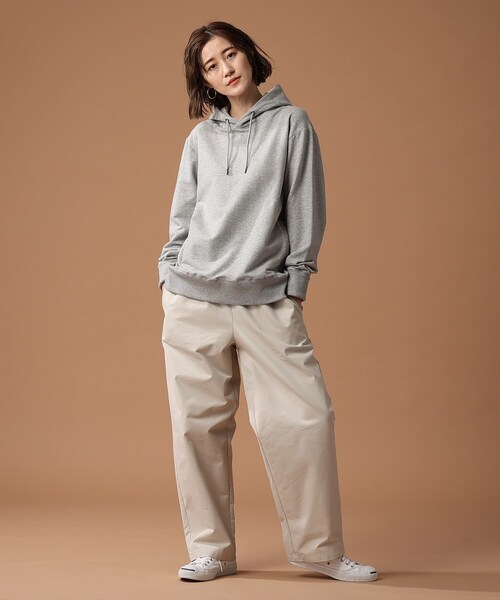 BASECONTROL(ベースコントロール)の「◆【S~Lサイズ展開】多機能裏毛 プルオーバーパーカー(パーカー・レディース・ブラック/ネイビー/グレー・01/02/03)」の4枚目の写真