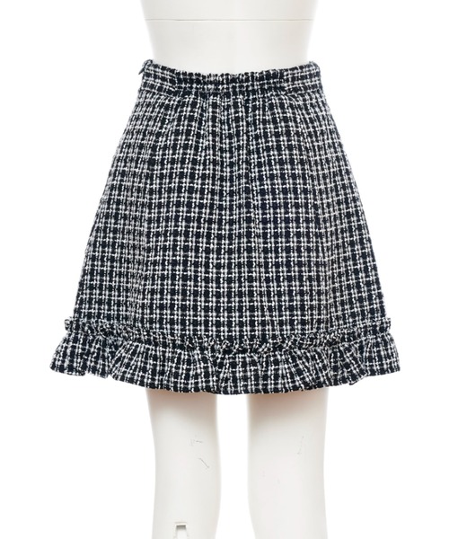 Secret Honey（シークレットハニー）の「ハートボタンツイード台形スカート（スカート・レディース・ブラック/ベージュ/オフホワイト・MEDIUM）」の15枚目の写真