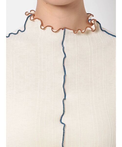 MURUA（ムルーア）の「ポイントカラーメロートップス（Tシャツ/カットソー・レディース・アイボリー/ブラック/ブルー・FREE）」の22枚目の写真