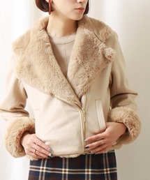 libelle more | スエードボンディングファー付きライダース(ライダースジャケット)