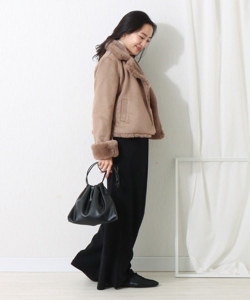 libelle more（リベル モア）の「スエードボンディングファー付きライダース（ライダースジャケット・レディース・ベージュ/グレー/ピンク/モカ・M/L）」の20枚目の写真