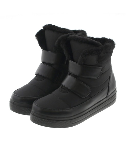 JELLY BEANS(ジェリービーンズ)の「ジップファースノーブーツ(210-322)JELLY BEANS(ジェリービーンズ)(ブーツ・レディース・ブラック/グレー・LL/S/M/L)」の2枚目の写真