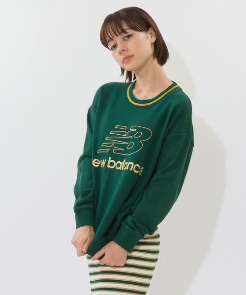 NEW BALANCE(ニューバランス)の「NB Athletics Lurex スウェット クルー(スウェット・レディース・グリーン/ホワイト・SMALL/X-LARGE/LARGE/MEDIUM)」の2枚目の写真
