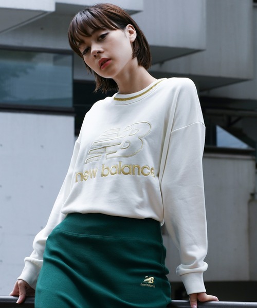NEW BALANCE(ニューバランス)の「NB Athletics Lurex スウェット クルー(スウェット・レディース・グリーン/ホワイト・SMALL/X-LARGE/LARGE/MEDIUM)」の6枚目の写真