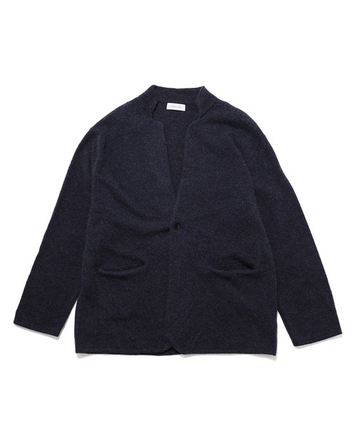 ADAM ET ROPE'(アダムエロペ)の「9G ニットジャケットカーディガン(カーディガン/ボレロ・メンズ・ネイビー/キャメル・M/L)」の2枚目の写真
