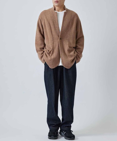 ADAM ET ROPE'(アダムエロペ)の「9G ニットジャケットカーディガン(カーディガン/ボレロ・メンズ・ネイビー/キャメル・M/L)」の11枚目の写真