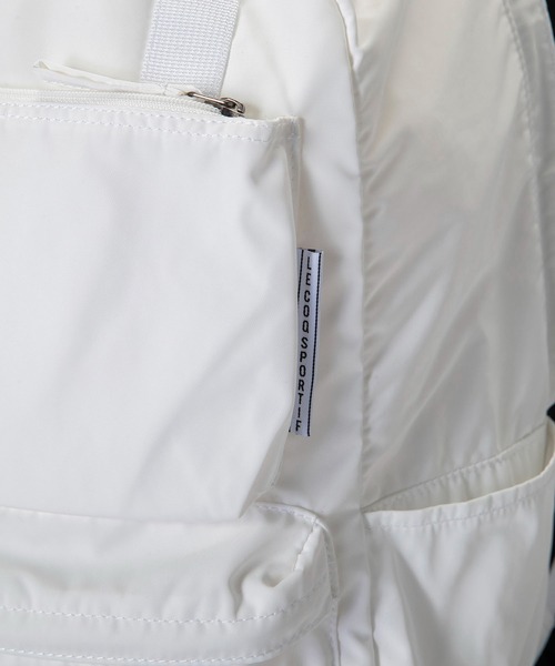 le coq sportif(ルコックスポルティフ)の「スポーツ メンズ レディース ユニセックス バックパック 小物 バッグ アクセサリー カジュアル トレーニングウエア スポーツウエア(バックパック/リュック・レディース・ホワイト/ブラック・F)」の9枚目の写真