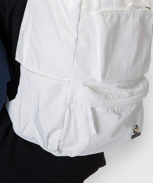 le coq sportif(ルコックスポルティフ)の「スポーツ メンズ レディース ユニセックス バックパック 小物 バッグ アクセサリー カジュアル トレーニングウエア スポーツウエア(バックパック/リュック・レディース・ホワイト/ブラック・F)」の10枚目の写真