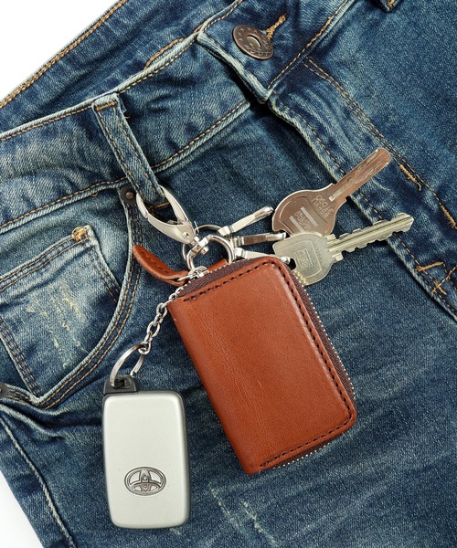 FUNALIVE（ファンアライブ）の「栃木レザーキーホルダー付きコインケース（コインケース・メンズ・レッド/ブラウン/ブラック/グリーン/ダークブラウン/ネイビー・FREE）」の20枚目の写真