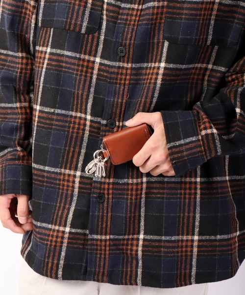 FUNALIVE（ファンアライブ）の「栃木レザーキーホルダー付きコインケース（コインケース・メンズ・レッド/ブラウン/ブラック/グリーン/ダークブラウン/ネイビー・FREE）」の9枚目の写真