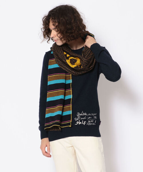 BOB（ボブ）の「BOB/ボブ/LOGO　マフラー（マフラー・メンズ・イエロー・FREE）」の6枚目の写真