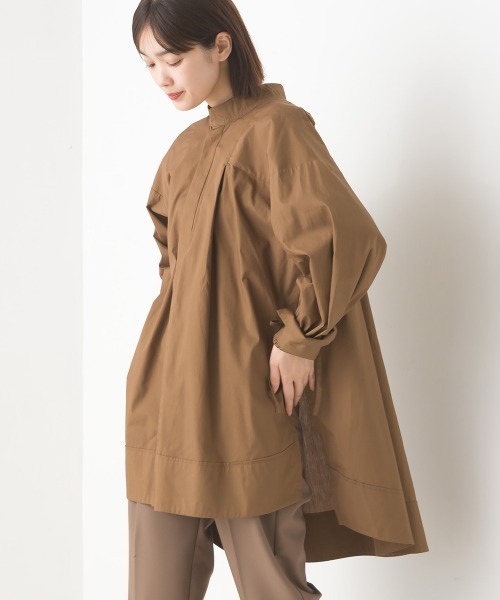 OMNES Supremo（オムネス　スプレモ）の「タイプライター袖リボンビッグシャツ（シャツ/ブラウス・レディース・ホワイト/ブラック/ブラウン/モカ/ベージュ・FREE）」の3枚目の写真