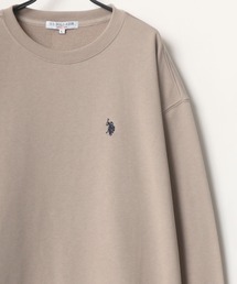U.S. POLO ASSN./ユーエスポロアッスン 別注 オーバーサイズ 裏毛 ロゴ ワンポイント刺繍 スウェット トレーナー/長袖 トップス プルオーバー/レディース メンズ