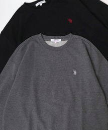 U.S. POLO ASSN./ユーエスポロアッスン 別注 オーバーサイズ 裏毛 ロゴ ワンポイント刺繍 スウェット トレーナー/長袖 トップス プルオーバー/レディース メンズ