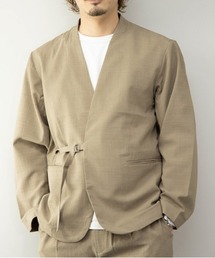 NO WAY（ノーウェイ）の「タイロッケン ワッシャー加工 ノーカラージャケット【Sa】【it】（テーラードジャケット）」