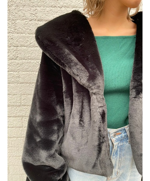 EGOIST(エゴイスト)の「BIGカラーエコファーブルゾンⅡ(ブルゾン・レディース・ブラック・FREE)」の5枚目の写真