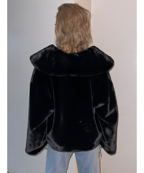 EGOIST(エゴイスト)の「BIGカラーエコファーブルゾンⅡ(ブルゾン・レディース・ブラック・FREE)」の8枚目の写真