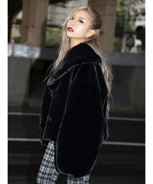 EGOIST(エゴイスト)の「BIGカラーエコファーブルゾンⅡ(ブルゾン・レディース・ブラック・FREE)」の9枚目の写真