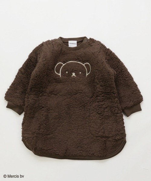 JAM & LINK(ジャムアンドリンク)の「miffy/ ミッフィー&ボリス もこもこボアワンピース(ワンピース・キッズ・ベージュ/ブラック/モカ/オフホワイト・130cm/120cm/80cm/140cm/90cm/110cm/100cm)」の3枚目の写真