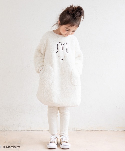 JAM & LINK(ジャムアンドリンク)の「miffy/ ミッフィー&ボリス もこもこボアワンピース(ワンピース・キッズ・ベージュ/ブラック/モカ/オフホワイト・130cm/120cm/80cm/140cm/90cm/110cm/100cm)」の22枚目の写真