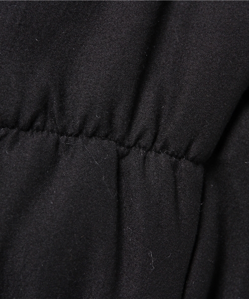 VENCEEXCHANGE（ヴァンスエクスチェンジ）の「Vロングリボン中綿ジャケット（ステンカラーコート・レディース・オフホワイト/ブラック/ブルー・MEDIUM/LARGE）」の9枚目の写真